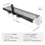 VEVOR Trailer Rake, 1830 mm Trailer Scarifier with 32 Steel Tines, Lawn Rake for Attachment to Category 1, 3-Point Linkage for Tractor, for Leaves, Pine Needles, Straw and Grass