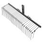 VEVOR Trailer Rake, 1830 mm Trailer Scarifier with 32 Steel Tines, Lawn Rake for Attachment to Category 1, 3-Point Linkage for Tractor, for Leaves, Pine Needles, Straw and Grass