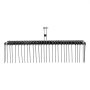 VEVOR Trailer Rake, 1830 mm Trailer Scarifier with 32 Steel Tines, Lawn Rake for Attachment to Category 1, 3-Point Linkage for Tractor, for Leaves, Pine Needles, Straw and Grass
