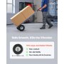 Wózek transportowy VEVOR, udźwig 227 kg, wytrzymały wózek transportowy z uchwytem, ​​wózek ręczny ze stopu aluminium z pasem mocującym, wózek do składowania w domu, biurze lub magazynie, 480 x 500 x 1340 mm