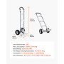 Wózek transportowy VEVOR, udźwig 227 kg, wytrzymały wózek transportowy z uchwytem, ​​wózek ręczny ze stopu aluminium z pasem mocującym, wózek do składowania w domu, biurze lub magazynie, 480 x 500 x 1340 mm