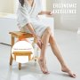 Ławka prysznicowa z bambusa VEVOR, 19,2 x 11,2 x 18,4 cala, wodoodporna, z uchwytem do przechowywania, udźwig 330 funtów, organizer na siedzisko do wanny spa, dla dorosłych, seniorów, kobiet, osób starszych, do użytku wewnątrz i na zewnątrz
