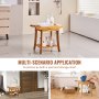 VEVOR Teak Wood Shower Bench, 56 x 36 x 47 cm, Waterproof Wooden Shower Stool with Shelf, Handle and Non-Slip Feet, Maximum Load Capacity 136 kg, for Indoor and Outdoor Bathrooms