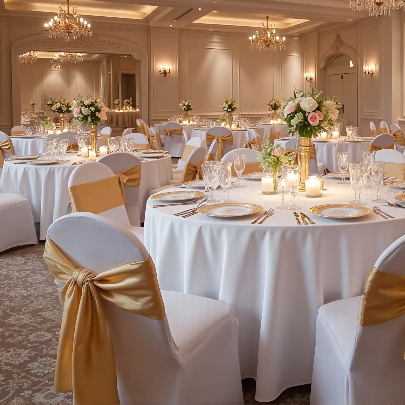 VEVOR Chair Covers made of Elastic Spandex, Universally Fitting Chair Covers, Removable & Washable Protective Covers, for Weddings, Holidays, Banquets, Parties, Celebrations, Dining (12 Pieces, White)