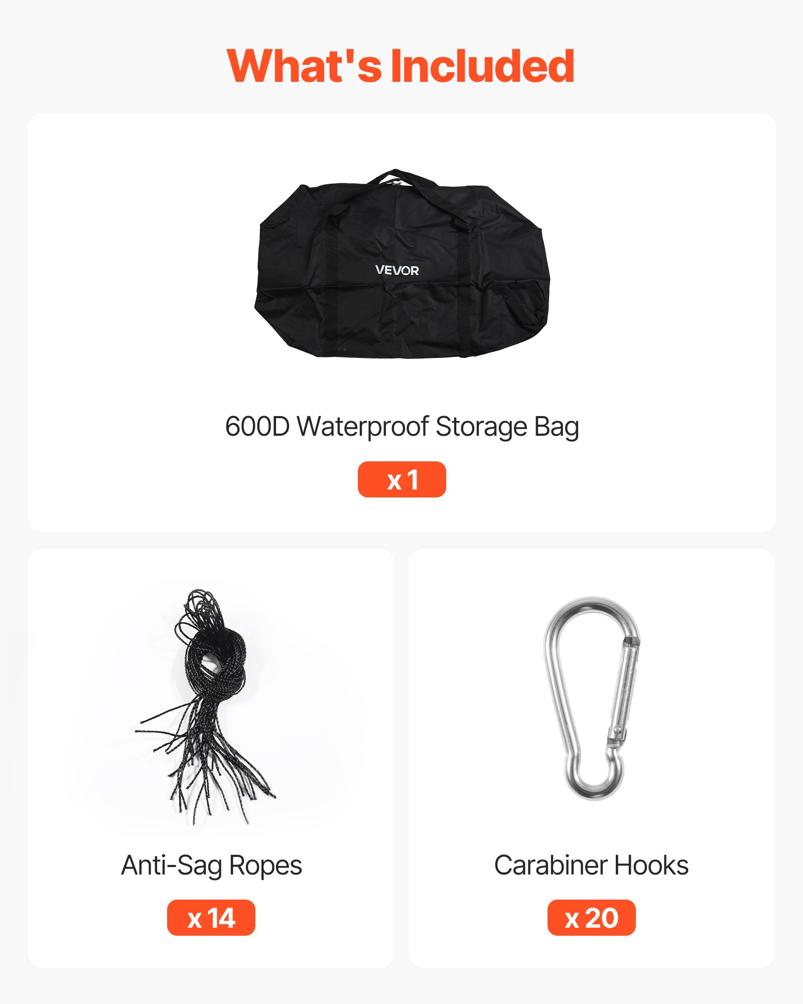 VEVOR Baseball Batting Cage, 12700 x 3900 x 3080mm Freestanding Portable Batting Cage, Hitting Cages with 30-Ply Knotted HDPE & Carabiner Hooks, Battings Cages Netting for Indoor, Outdoor (NET ONLY)