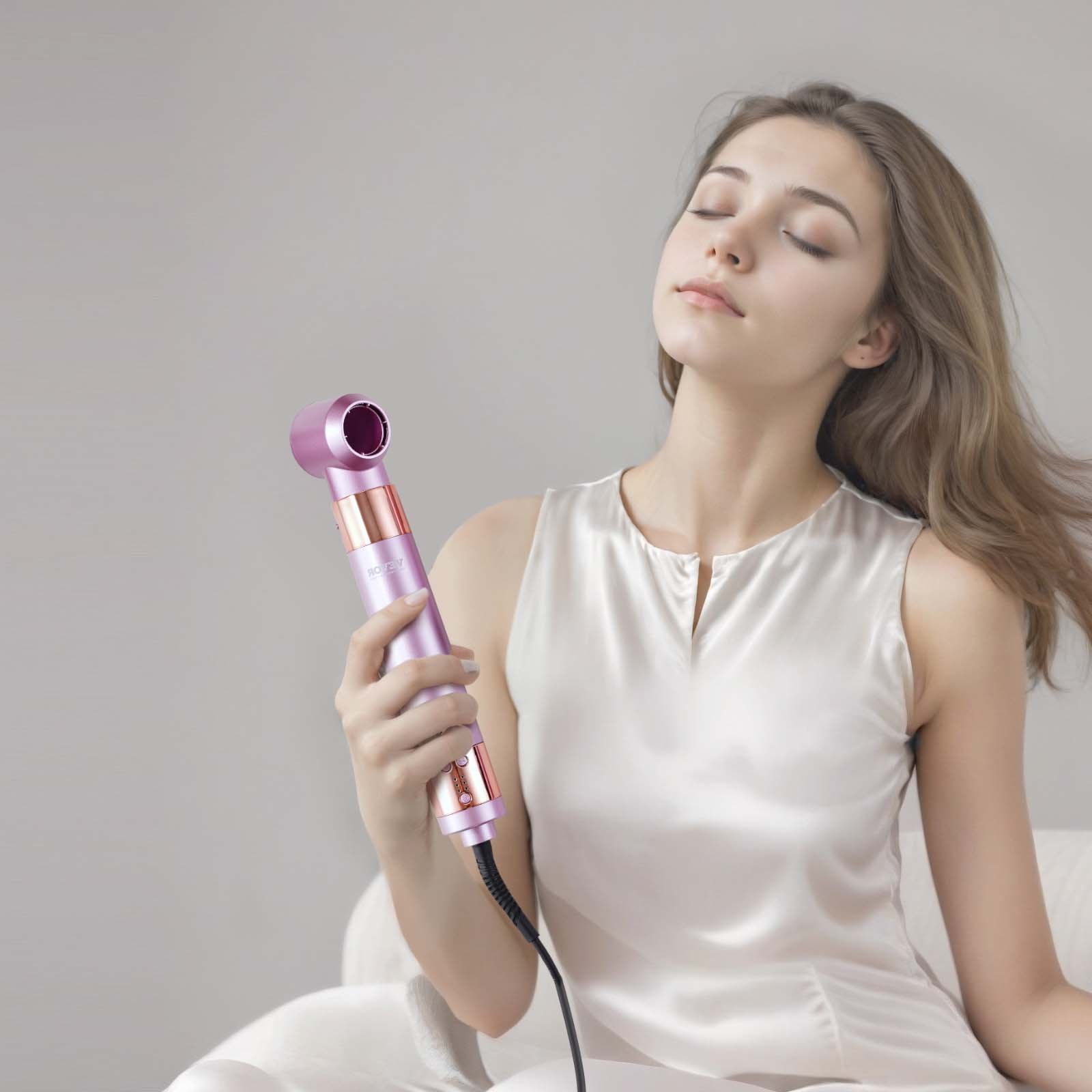 Lokówka VEVOR Hair Styler, 6 w 1 Multi-Air Styler, 110 000 obr./min, z 2 wałkami Auto-Wrap, 3 szczotkami i 2 dyszami, 4 ustawieniami temperatury i 3 prędkościami, do stylizacji wszystkich rodzajów włosów