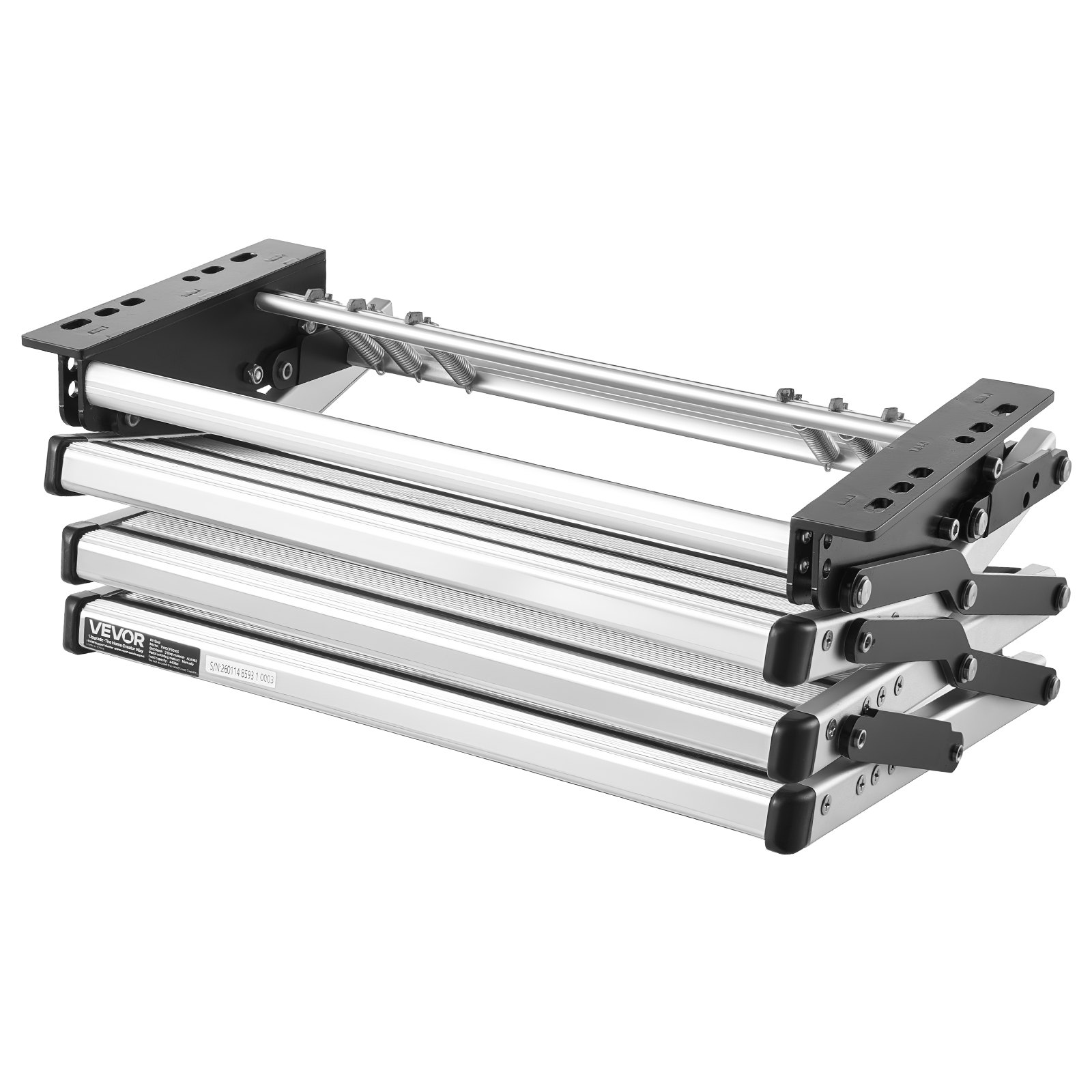 VEVOR Rozkładane stopnie do kampera (3 stopnie), stopnie do kampera o udźwigu 199,58 kg, teleskopowe składane stopnie wejściowe ze stopu aluminium, antypoślizgowa stalowa rama do przyczep kempingowych