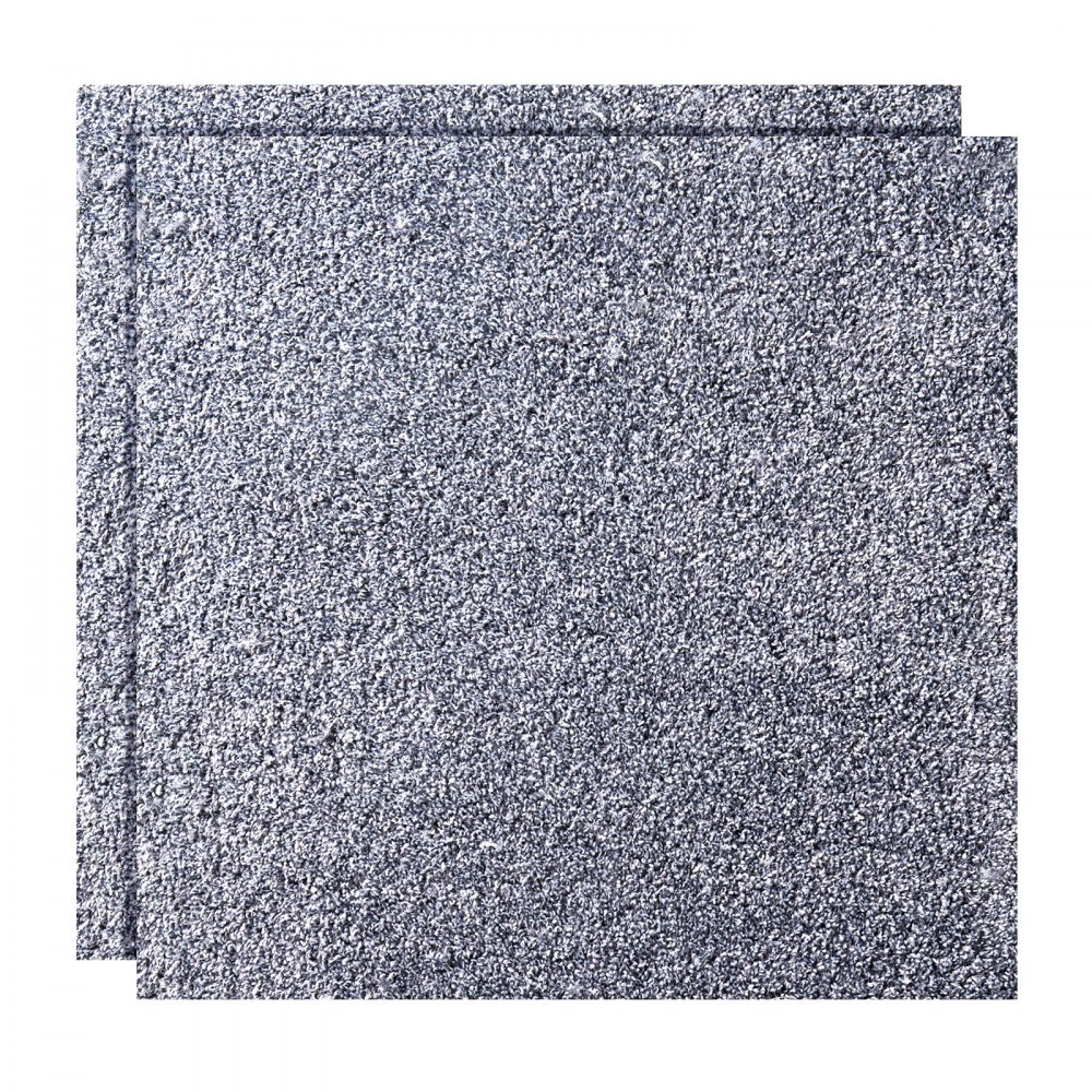 Płytki dywanowe VEVOR 457,2 x 457,2 x 12 mm, opakowanie 10 sztuk, samoprzylepna wykładzina dywanowa 2,0 m², wykładzina dywanowa, łatwa wymiana DIY do salonu i biura, kolor szary
