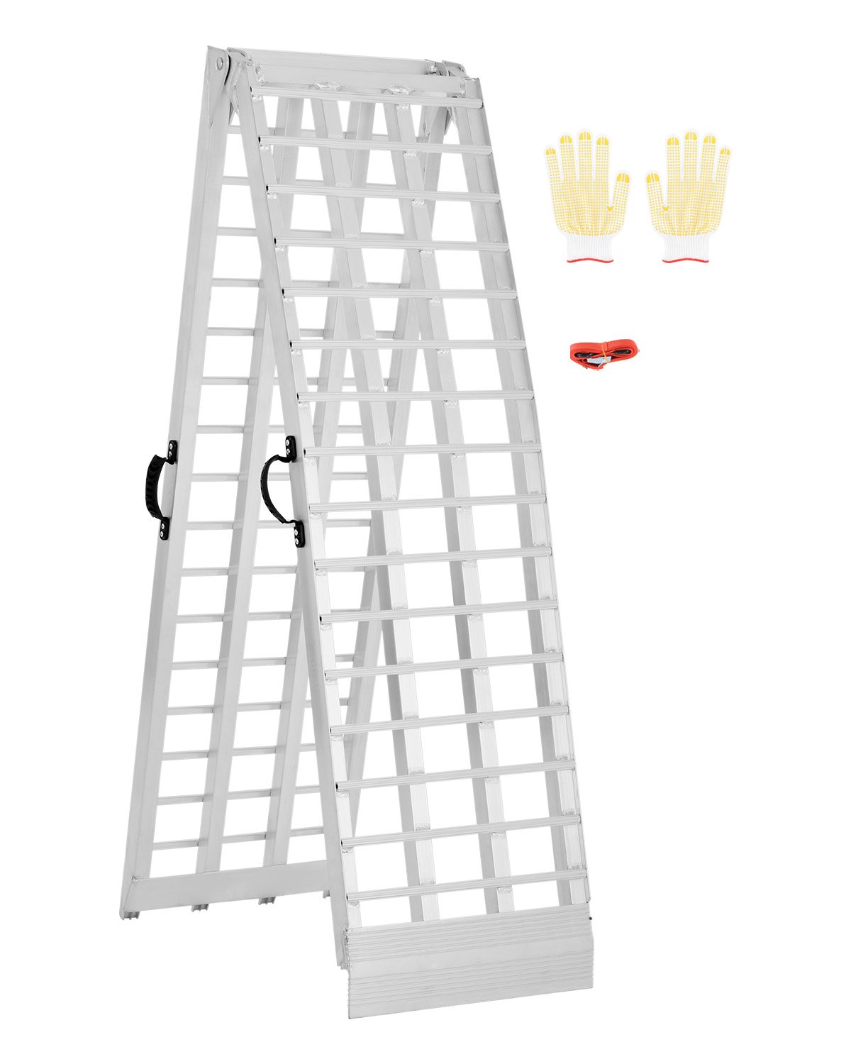 VEVOR Rampa aluminiowa, jednoczęściowa, wytrzymała rampa załadunkowa (nośność 680 kg) z szeroką powierzchnią, uniwersalna, stabilna rampa załadunkowa z uchwytami, do quadów, motocykli, rowerów elektrycznych