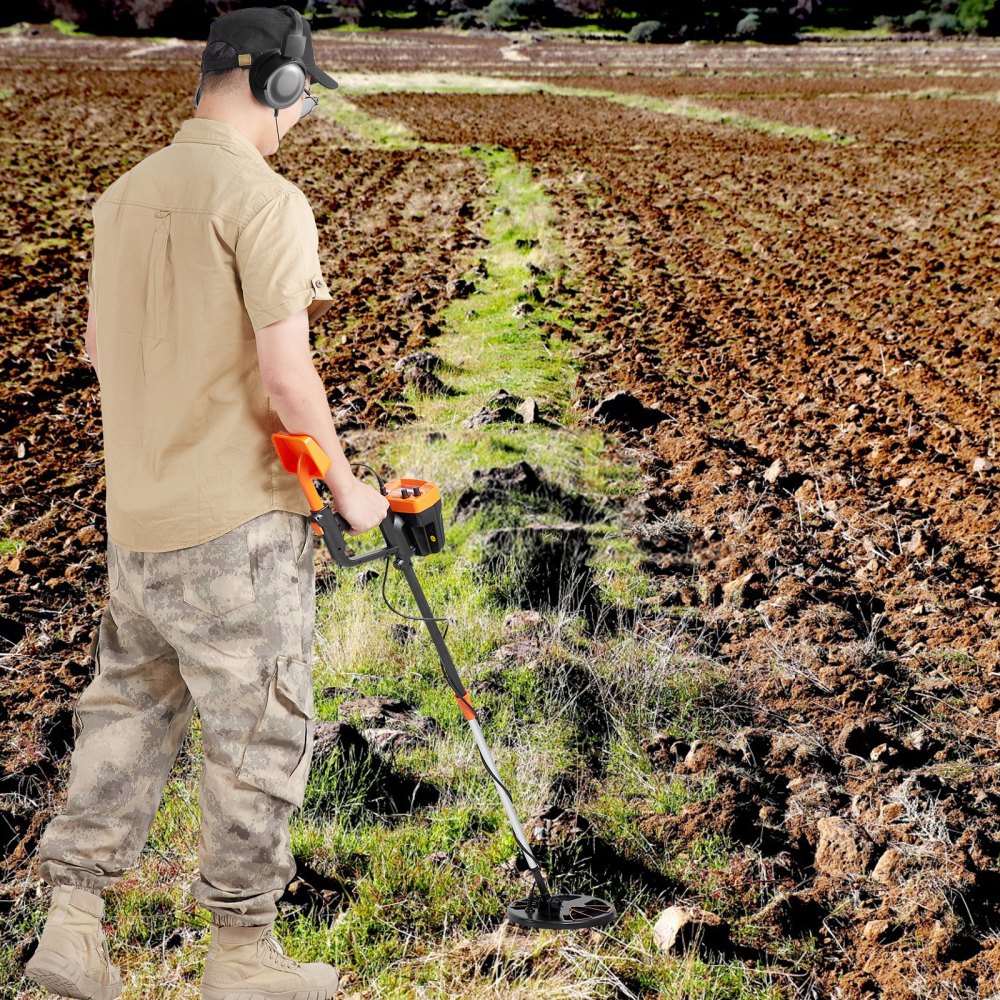 Zestaw wykrywacza metali VEVOR dla dorosłych Wielofunkcyjny profesjonalny wykrywacz z 2 trybami Wykrywacz metali Wodoodporna cewka 20,3 cm do większej głębokości z łopatą i futerałem