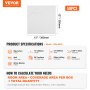 VEVOR Self-Adhesive Vinyl Floor Tiles, 30.5 x 30.5 cm, 50 Pieces, 1.5 mm Thick, Peel and Stick, White Marble Texture, DIY Flooring for Kitchen, Dining Room, Bedroom and Bathroom
