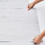VEVOR Self-Adhesive Vinyl Floor Tiles 990 x 60 cm, 1.5 mm thick, Peel and Stick, Light Gray Wood Grain, DIY Flooring for Kitchen, Dining Room, Bedroom and Bathroom