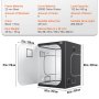 VEVOR Growbox 152x152x203cm Grow tent 2000D Oxford fabric and steel frame Growtent 60kg Plant cultivation 178x130cm door size Greenhouse Plant tent Growroom Grow cabinet Greenhouse