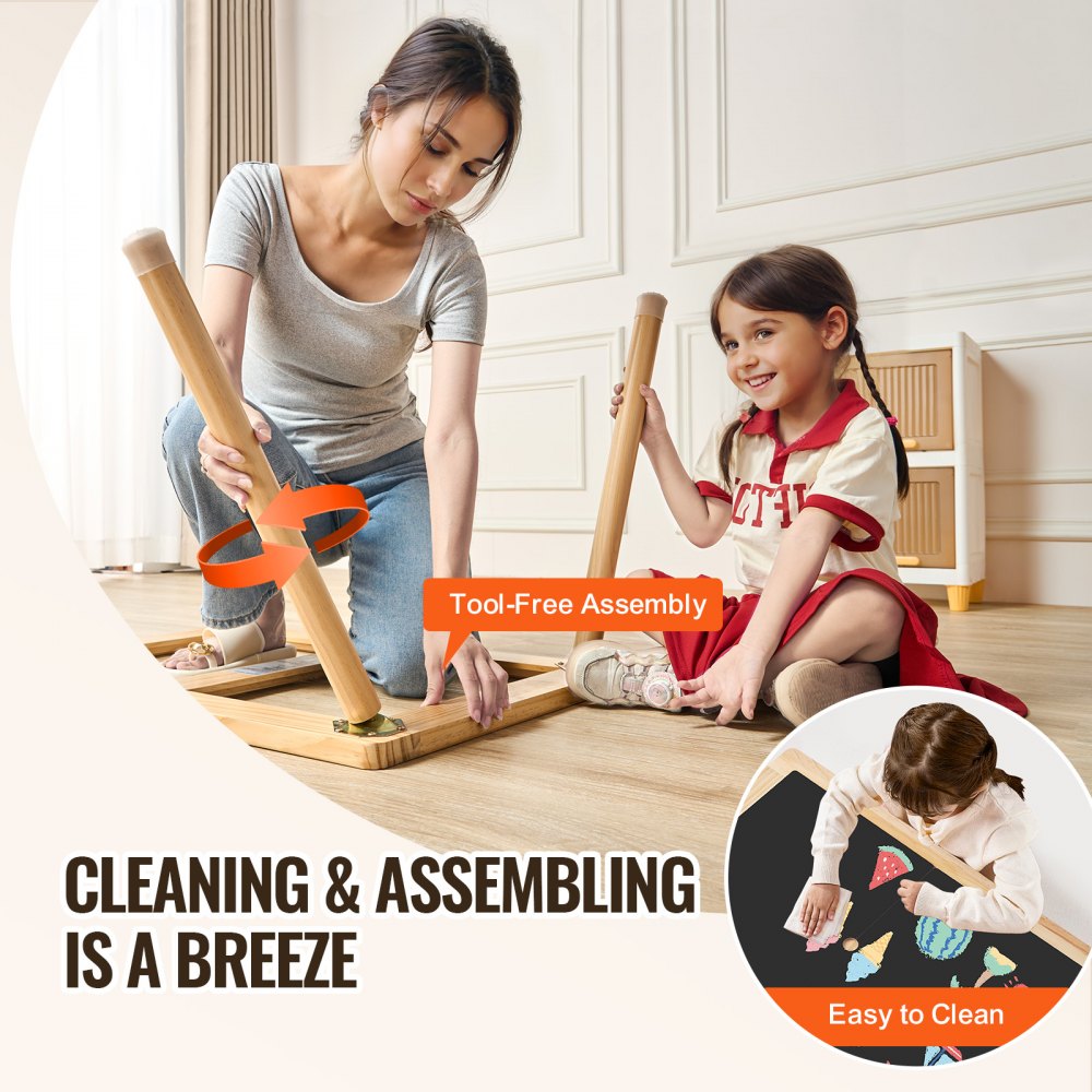 Stolik sensoryczny dla maluchów Stolik z dwustronnym blatem i antypoślizgowymi nóżkami, stół do zabawy na zewnątrz/wewnątrz, drewniany stolik sensoryczny do rysowania i nauki - miniatúra 5