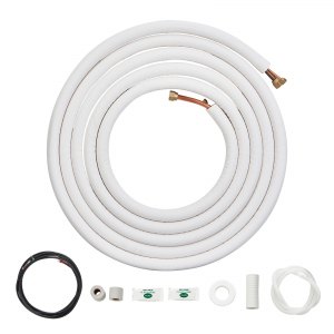Zestaw rur VEVOR 7620 mm Mini Split, średnica zewnętrzna 6,4 i 12,7 mm ...