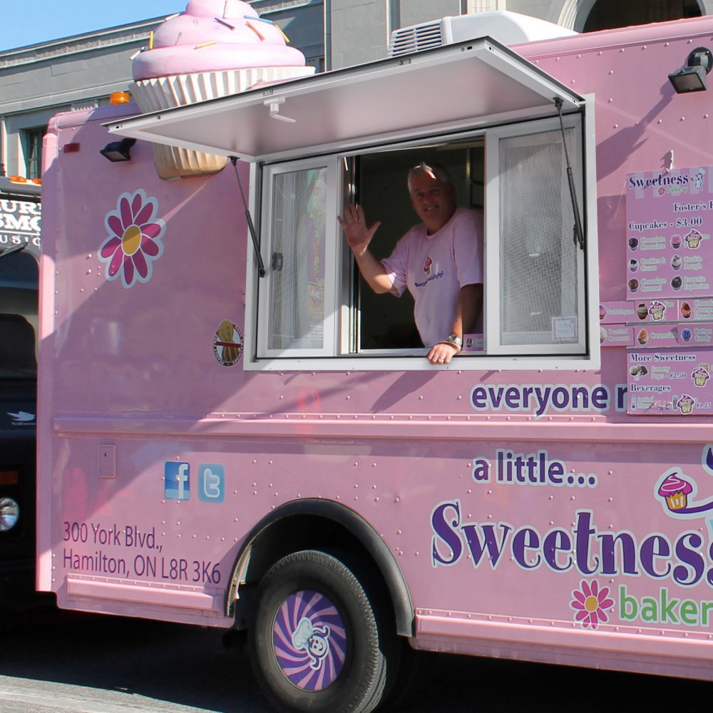 Okno do food trucków VEVOR, 1220 x 915 mm, aluminiowe, obrotowe do 85°, z 4 oknami przesuwnymi, drzwiami markizowymi i hakiem do wyciągania, do food trucków - miniatúra 8