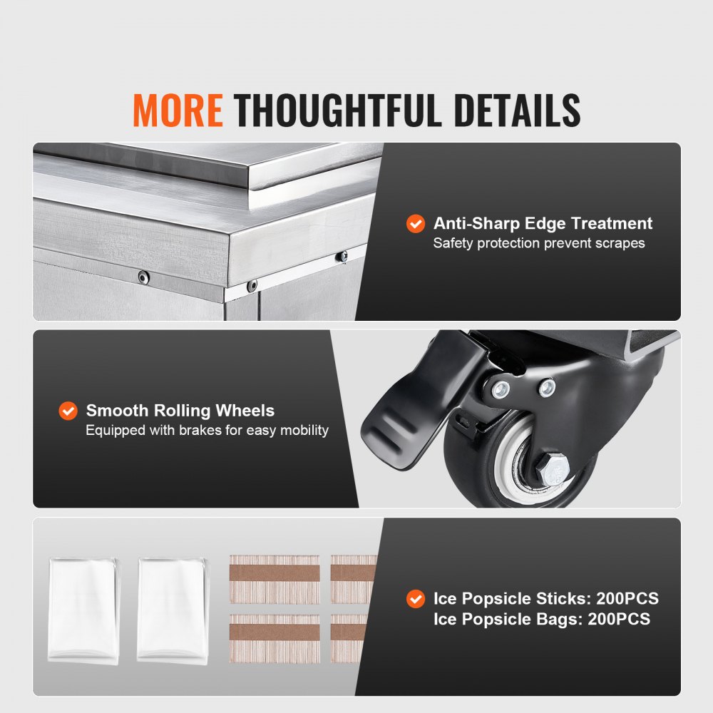 Komercyjna maszyna do lodów, zestaw z jedną formą – 40-częściowa maszyna do lodów, komercyjna maszyna do lodów ze stali nierdzewnej, maszyna do robienia patyczków do lodów do barów, kawiarni, herbaciarni - miniatúra 6