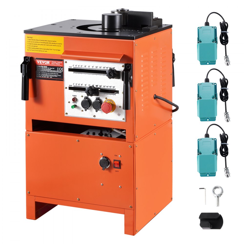 2 w 1 elektryczna giętarka do prętów zbrojeniowych, przenośna hydrauliczna giętarka o mocy 1700 W, 3 kąty gięcia do 4-25 mm w ciągu 4 sekund, wytrzymała giętarka do prętów zbrojeniowych z akcesoriami