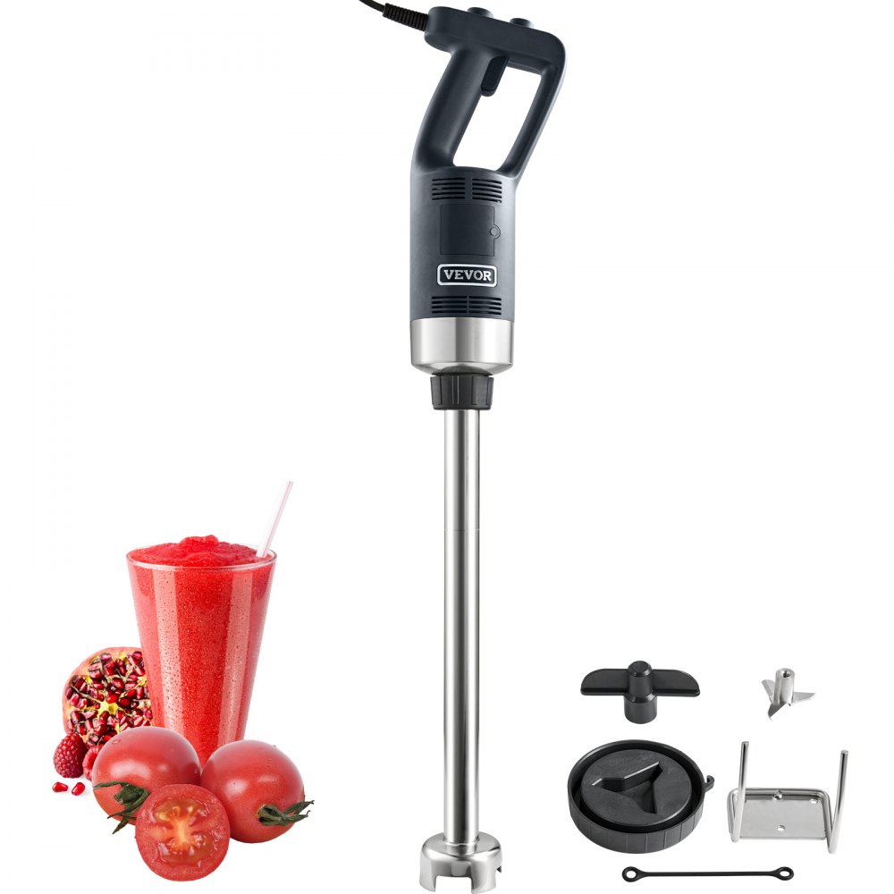 Blender ręczny VEVOR o mocy 500 W, wydajny blender ręczny z regulacją obrotów 4000–18000 obr./min, wielofunkcyjny blender ręczny ze stali nierdzewnej, 855 mm, wyjmowany pręt mieszający, w zestawie hak ścienny i wymienna głowica ostrzy - fotka 1