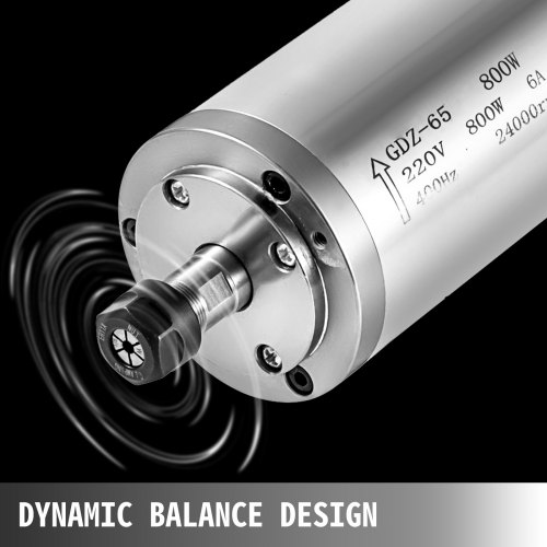 VEVOR 0.8KW 2220V Water Cooled Spindle Motor CNC Water Cooling Spindle Motor for CNC Engraving Milling Machine