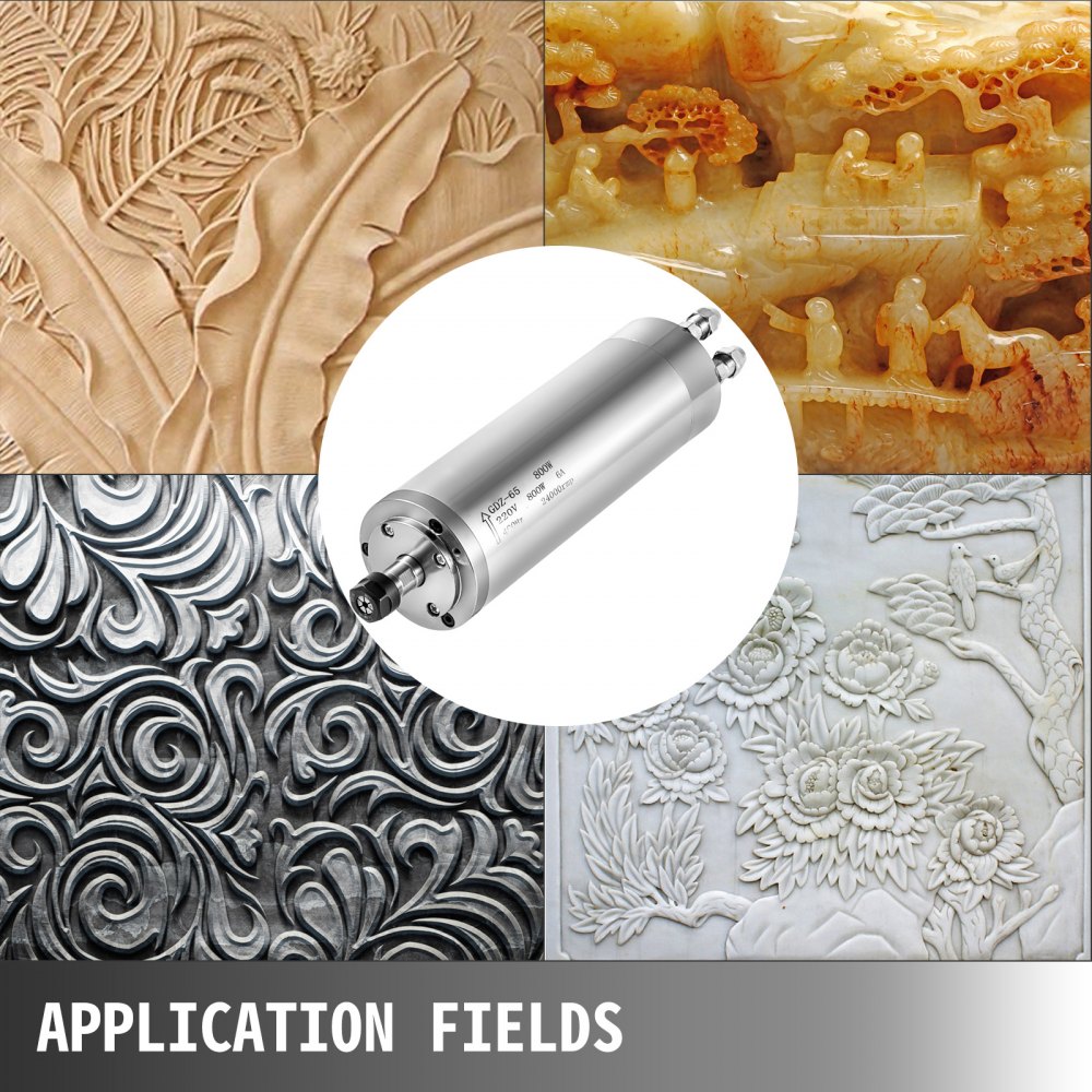 High Speed 0.8KW Water Cooled Spindle Motor Engraving Milling & Grinding