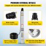 Deep Well Pump 7000 l/ h 230V 0,8 KW Ø102 mm Submersible Pump Stainless Steel