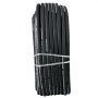 VEVOR hydraulic hose coil securely tied with multiple straps, black with white text.