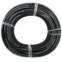 VEVOR hydraulic hose, coiled and secured with white straps, featuring branding text.
