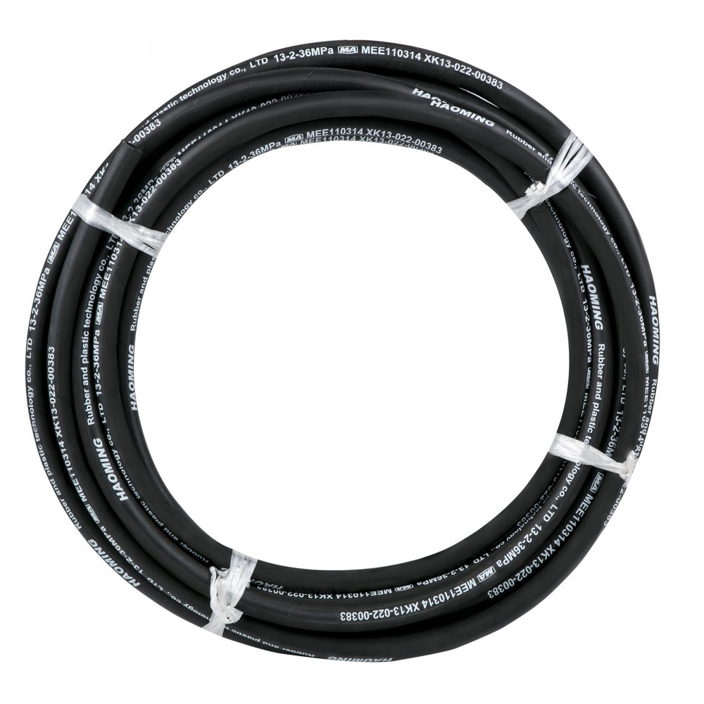 VEVOR Hydraulic Hose 50 Feet Rubber Hydraulic Hoses with 2 High-Tensile Steel Wire Braid, Inner Diameter 1/2 Inch, 5000 PSI Max, Bulk Hydraulic Hose -40 °F to 250 °F, Hydraulic Oil Flexible Hose