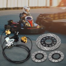 VEVOR GO-Kart Brake Master Cylinder Kit for 150cc Go Kart Hydraulic Brake Kit Universal Go Karts Brake Kit Kandi Complete Including Master Cylinder, Hose, Caliper