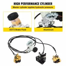 Go-kart Brake Master Cylinder Kit Kd150brkit Hammerhead Hydraulic Universal