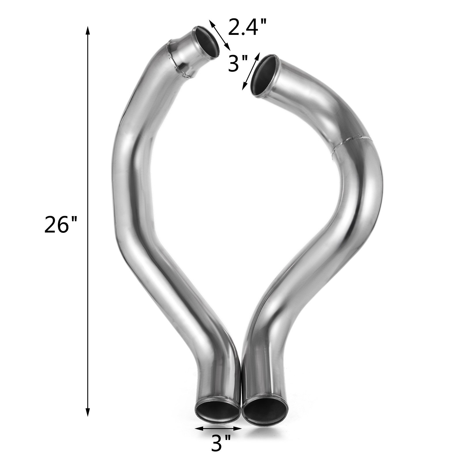 VEVOR Turbo Intercooler Pipe & Boot Kit Silver for 03-07 Ford 6.0L Powerstroke Diesel