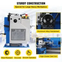 VEVOR Metal Lathe 7 x 12 Inch, Precision Mini Metal Lathe 2250 RPM 400W Variable Speed, Mini Lathe Precision Bench Top Metal Working Lathe for Various Types of Metal Turning