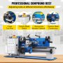 VEVOR Mini Metal Lathe 7x12 Inch Precision Variable Speed 2250RPM 400W Scale Telescopic Sets Metal Wood Working Lathe Automatic with 3-jaw Self-Centering Chuck