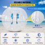 VEVOR Inflatable Bumper Ball 4 FT / 1.2M Diameter, Bubble Soccer Ball, Blow It Up in 5 Min, Inflatable Zorb Ball for Adults or Children (4 FT, Transparent)