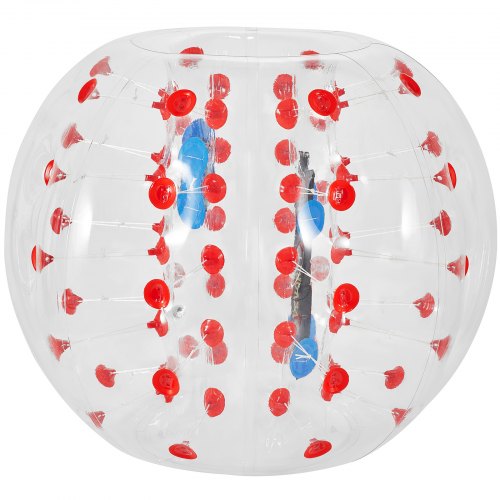 VEVOR Inflatable Bumper Ball 4 FT / 1.2M Diameter, Bubble Soccer Ball, Blow It Up in 5 Min, Inflatable Zorb Ball for Adults or Children (4 FT, Red Dot)