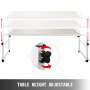 VEVOR 47 Inch Overbed Table with Wheels 1M Rolling Bed Table Mobile Over The Bed Table Laptop Cart Standing Workstation Computer Desk for Bed Hospital Home Office (1.2m)