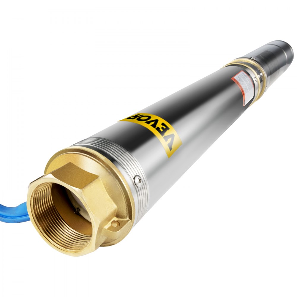 VEVOR Well Pump 1.5 HP Submersible Well Pump 390ft Head 24GPM Stainless Steel Deep Well Pump for Industrial and Home Use