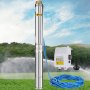 VEVOR Well Pump 1.5 HP Submersible Well Pump 390ft Head 24GPM Stainless Steel Deep Well Pump for Industrial and Home Use