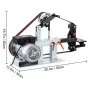 Lijadora de banda VEVOR de 5 x 208 cm, 2 HP, 1500 W, 3 en 1, con disco de banda de velocidad constante y 3 muelas abrasivas, lijadora de banco de 110 V con muela de 30 cm y soporte de herramientas de platina plana para la fabricación de cuchillos.