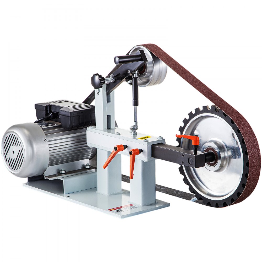 VEVOR 2Hp Belt Grinder Constant Speed 2 X 82 inch Belt Disc Sander with 3 Grinding Wheel 110V Bench Sander 12 inch Wheel and Flat Platen Tool Rest for Knife Making
