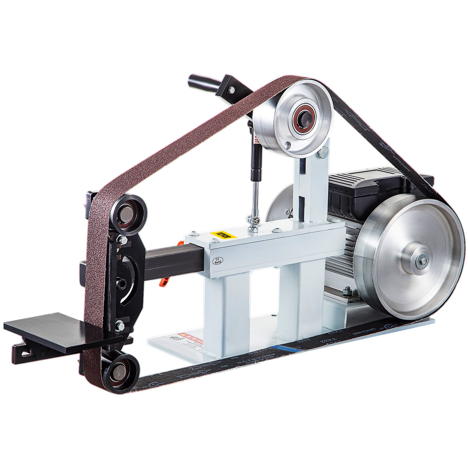VEVOR 2Hp Belt Grinder Constant Speed 2 X 82 inch Belt Disc Sander with 3 Grinding Wheel 110V Bench Sander 12 inch Wheel and Flat Platen Tool Rest for Knife Making
