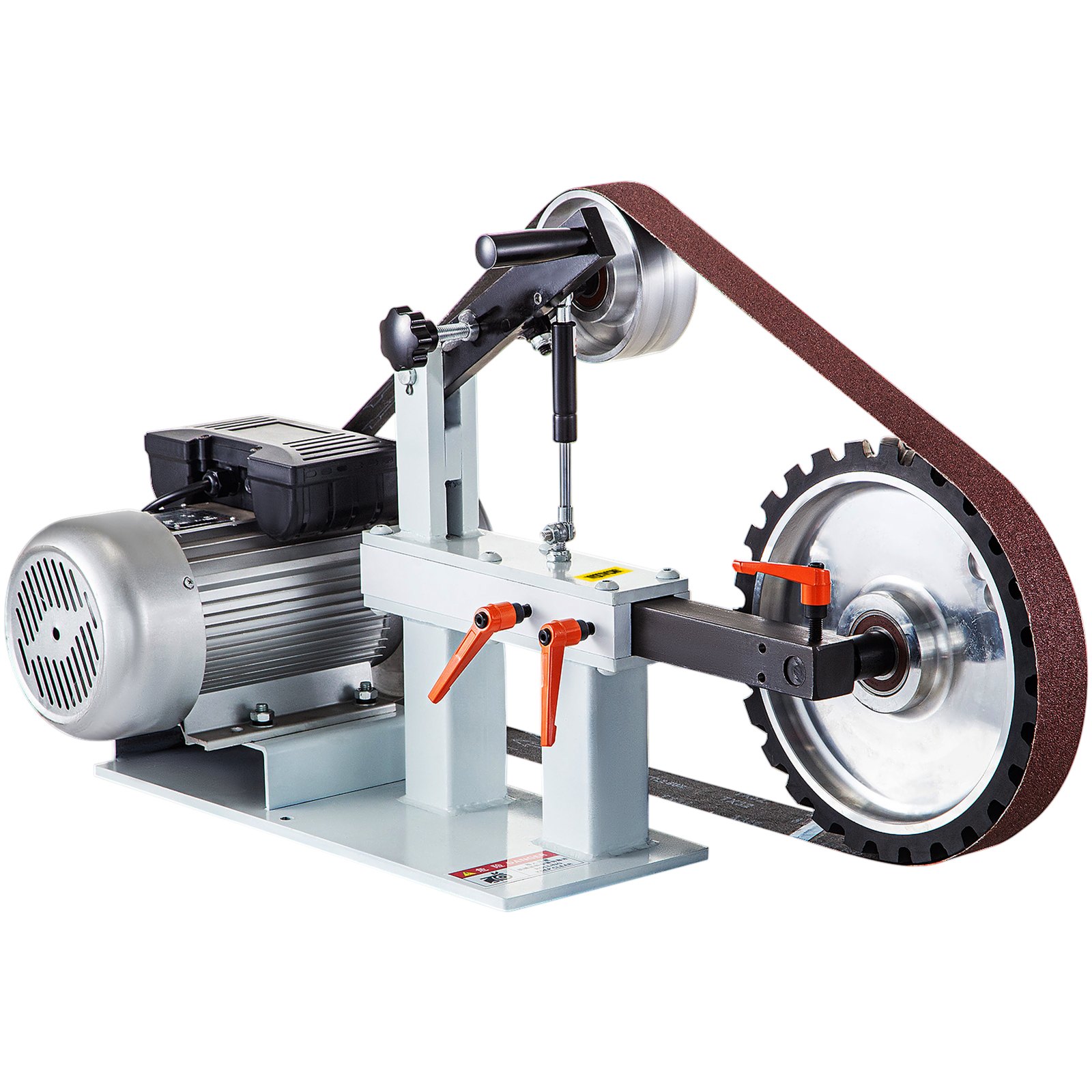VEVOR 2Hp Belt Grinder Constant Speed 2 X 82 inch Belt Disc Sander with 3 Grinding Wheel 110V Bench Sander 12 inch Wheel and Flat Platen Tool Rest for Knife Making