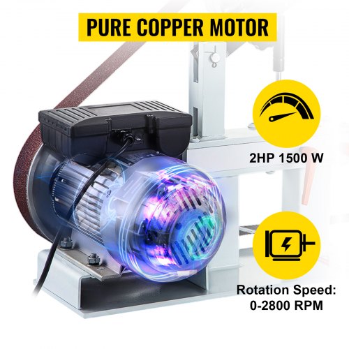 2" X 82" Belt Grinder Chassis With 2HP Motor & VFD Combo – Variable Speed, Great For DIY & Workshops