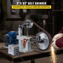 VEVOR Benchtop Disk & Belt Sander Bench Sander 1.5KW with Ph 427 X 12" Wheel Adjustable Sanding Belt, Central Machinery Belt and Disk Sander 0-2800Rpm Combination Sanders