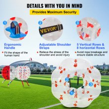 1.5M Inflatable Bumper Bubble Zorb Balls PVC Transparent Material Inflatable Bumper Football Red