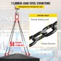VEVOR engine lift chain, 11000 lbs capacity, g80 mn-steel, smooth welding joint.