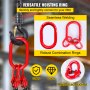 VEVOR 8MM Lifting Chain Sling with Hooks, 4 Leg Chain Sling Chain Sling, 1.5M Lifting Chains Chain Hanging with Shortners Crane 11023LBS / 5T