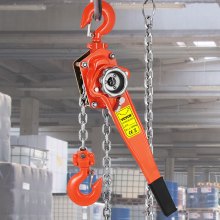 VEVOR 1.5T Chian Hoist Manual Lever Chain Hoist 6M 3300lbs 20ft Ratcheting Lever Block Chain Hoist Come Along Puller Pulley for Warehouse Garages