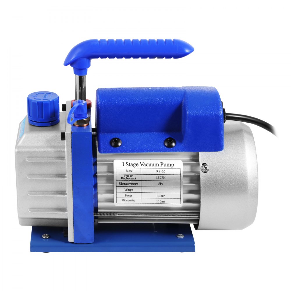 VEVOR 220V 1.8CFM 1 Stage Refrigerant Vacuum Pump Gauges Tools Air